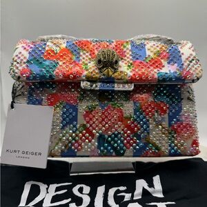 Kurt Geiger BNIB Vibrant Jewel-Studded Kensington Bag FULL INCLUSION